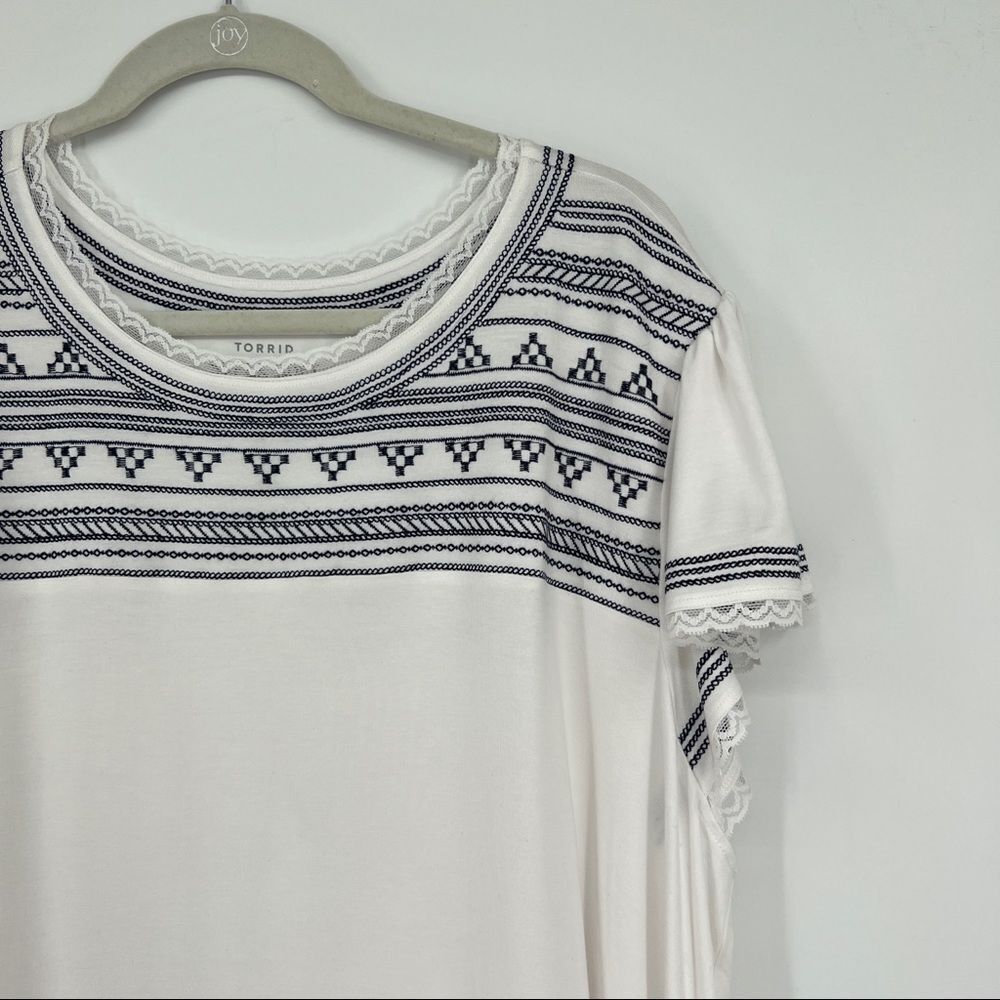 Torrid Super Soft Knits Short Flutter Sleeves Top… - image 3